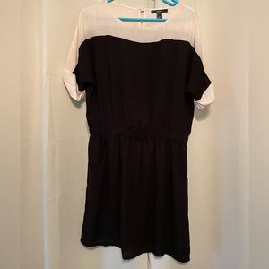 Black and white sheer dress